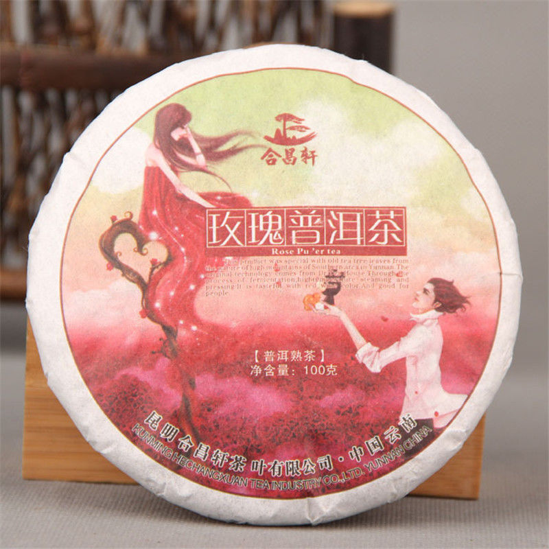 HelloYoung100g Pu-erh Tea Cooked Tea Rose Tea Flavor Tea Slimming Healthy Black Tea Green Food Main image