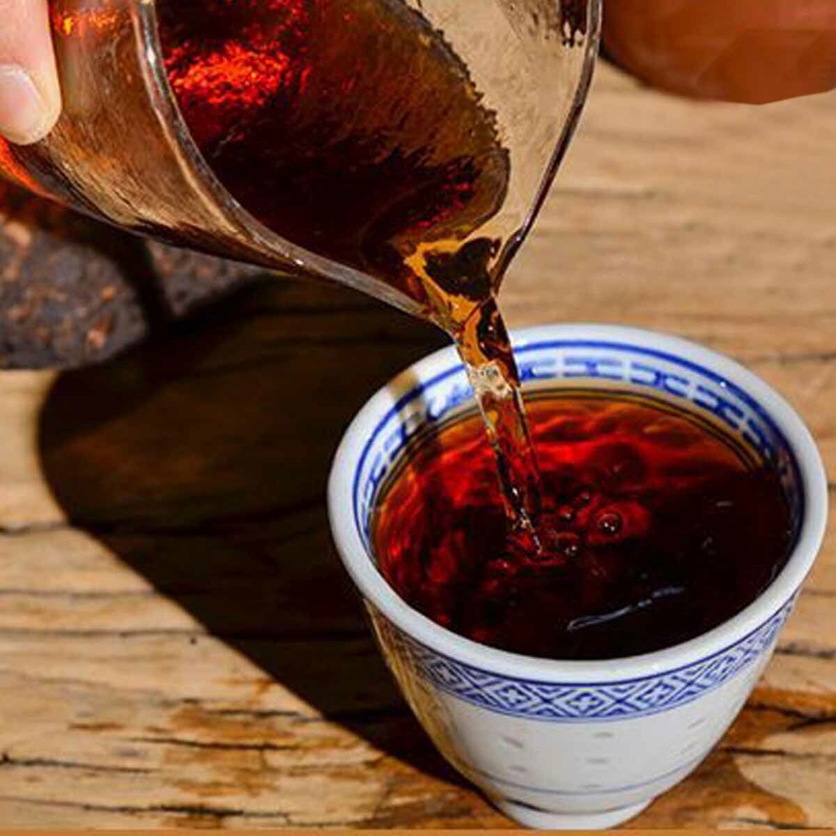 357g Pu'er Tea Cake China Yunnan Qizi Wild Mountain Tea Premium Black Puerh Cha