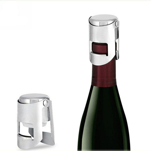 Stainless Steel Champagne Stopper Sparkling Wine Bottle Plug Sealer Bar Kitchen
