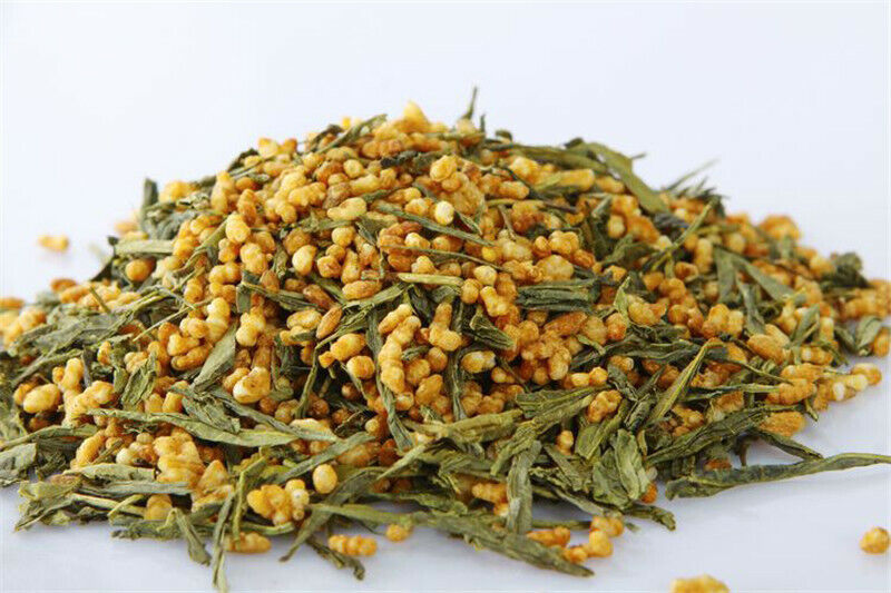 HelloYoung Premium Brown Rice Green Tea Genmaicha Sencha with The Rice High Quality 100g