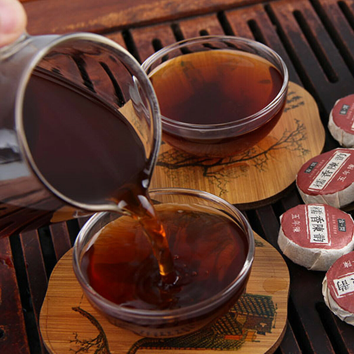 HelloYoung Ripe Pu er Tuo Tea Glutinous Rice Fragrant Old Puer Tea Pu-erh Tea Fermented Tea