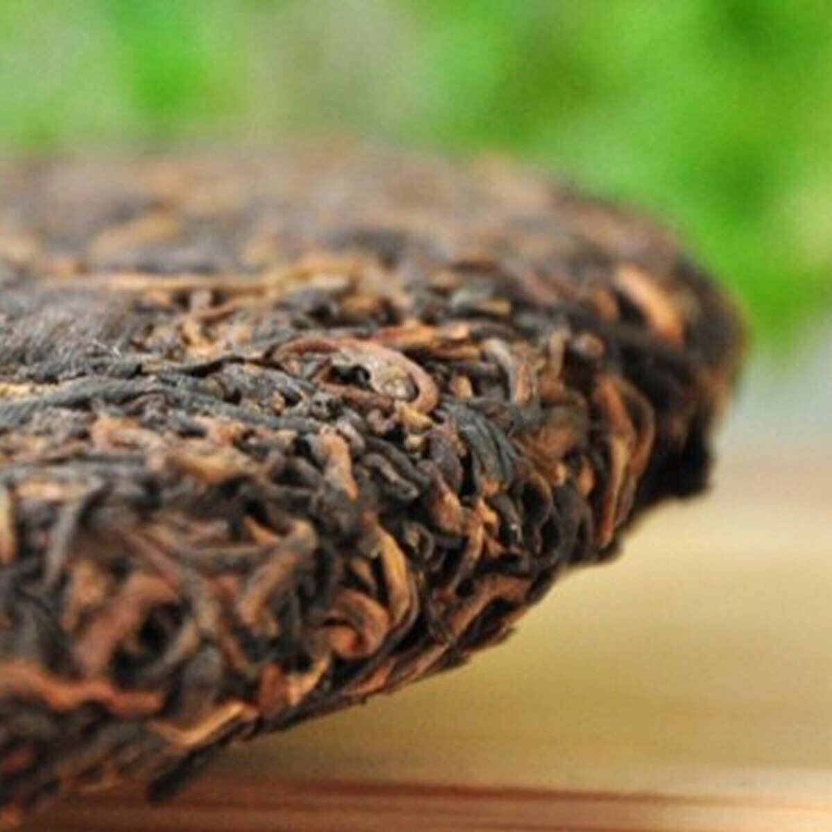 HelloYoung Premium Aged Tribute Cake Ripe Puer Cake Healthy Care Puer Cooked Black Tea 357g
