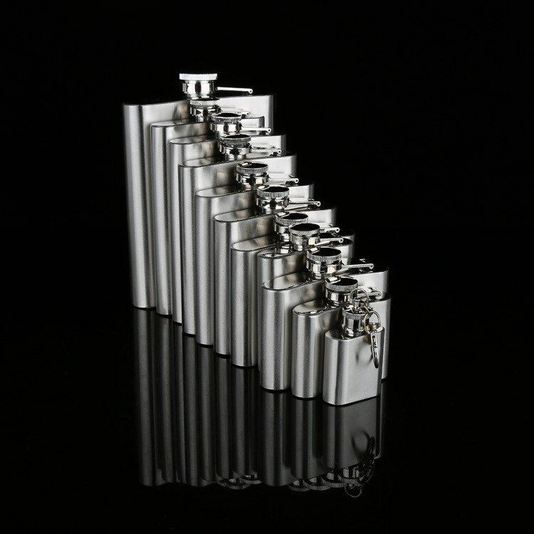 Stainless Steel Portable Flagon Wine Whisky Pot Liquor Bottle Drinkware HipFlask