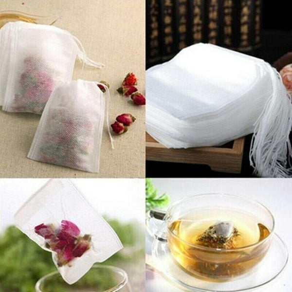 Tea Infusers Tea Bags with String Filter Paper for Herb Loose Tea Bag Tea Set