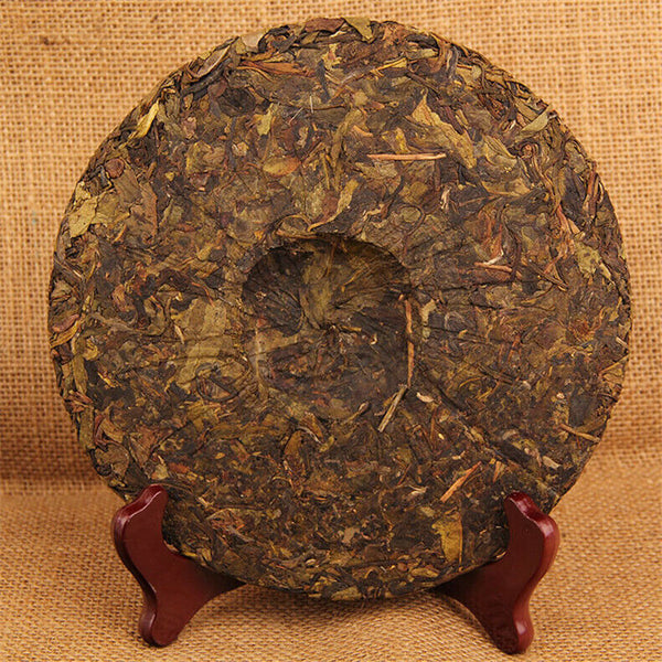 HelloYoung China Puer TeaCake Pu Erh Cha Spring Tea Handmade Fermented Leaf Kongfu Tea 357g