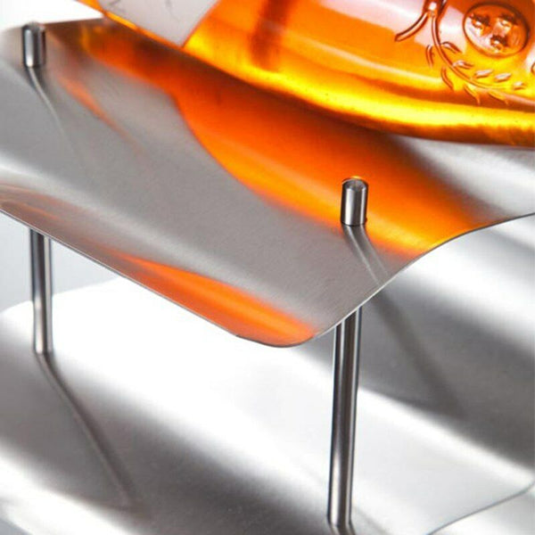 Red Wine Bottle Home Bar Tool Shelf 3-layers Stainless Steel Rack Holder Bracket