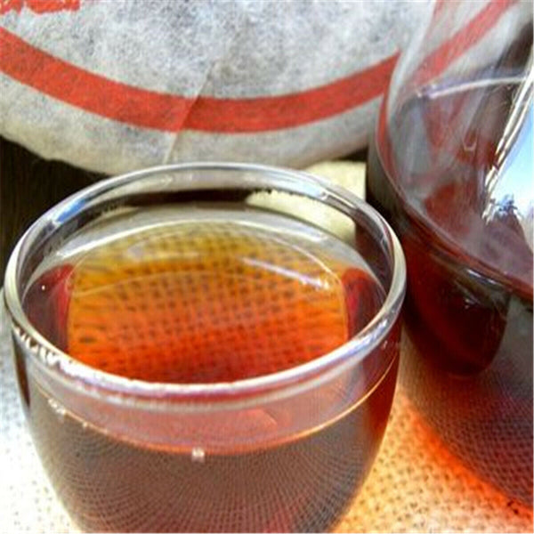 HelloYoung Chinese Tea Pu-erh Tea Cake Black Tea Yunnan Tong Qing Hao Ripe Puer Tea 357g