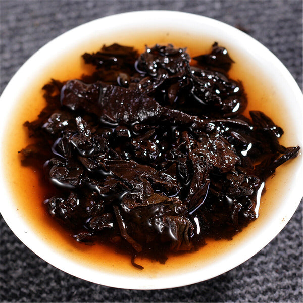 HelloYoung Chinese Tea Pu-erh Tea Cake Black Tea Yunnan Tong Qing Hao Ripe Puer Tea 357g