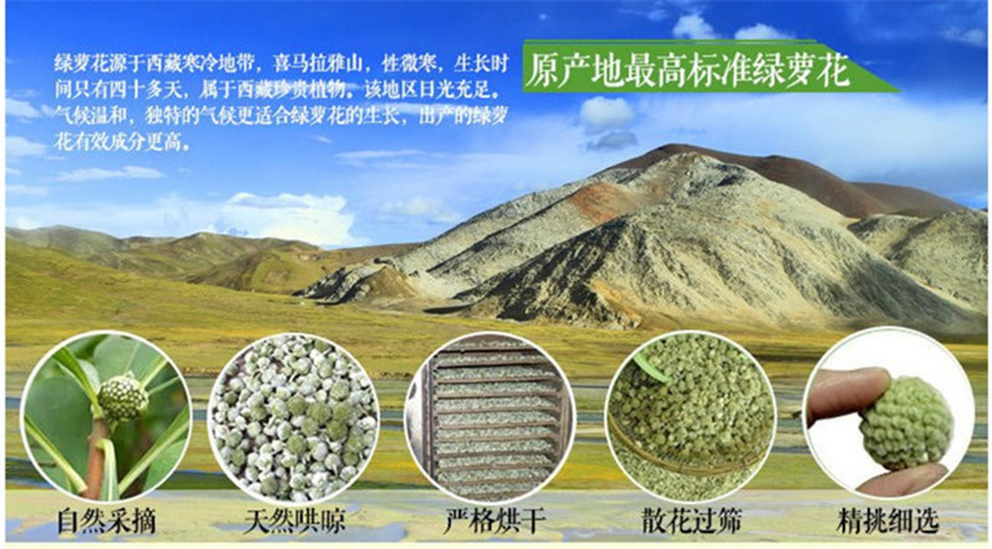 HelloYoung Shirley Wild Flower Tea Nature Scented Tea FOR BEAUTY Tibet Green Radish Tea 50g