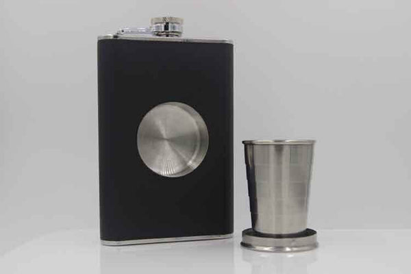 8oz Stainless Steel Folding Alcohol Portable Flagon Hip Flask Wine Pot Whiskey