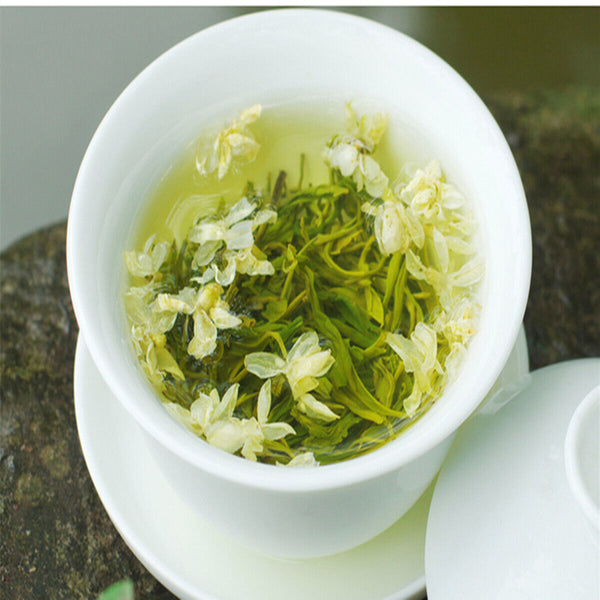 HelloYoung 50g Jasmine Flowers Green Tea Jasmine Flurries Chinese Green Tea Jasmine Flower
