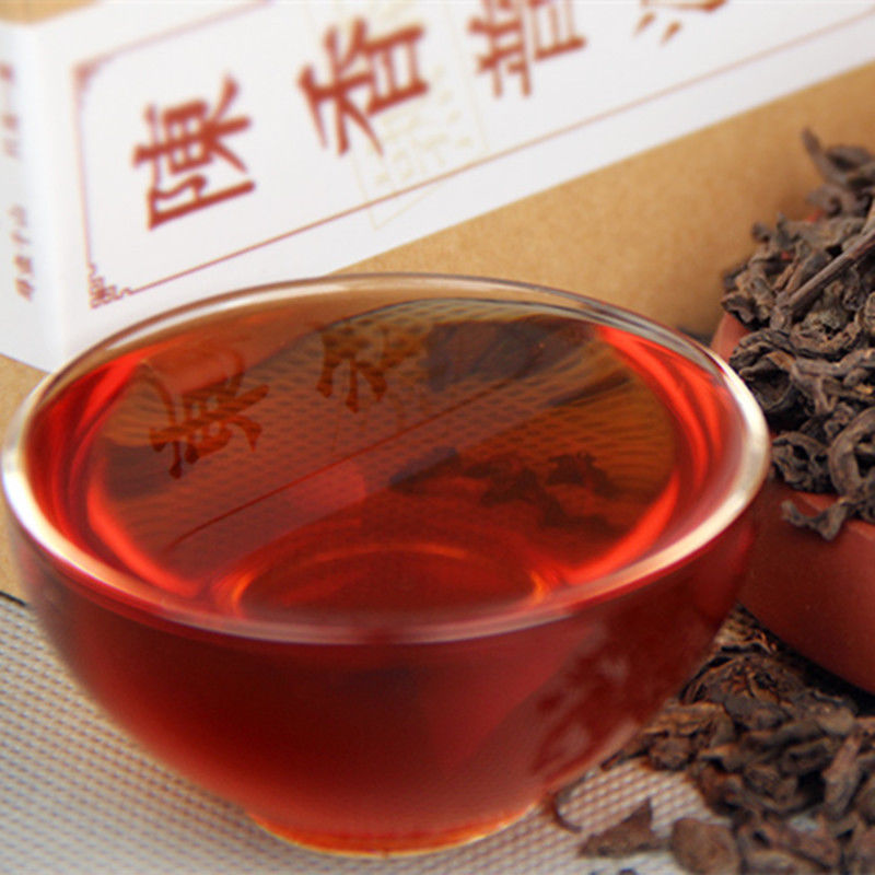 HelloYoungChina Puer tea boxed 120g ripe pu-erh loose Black tea old tree organic health Secondary image