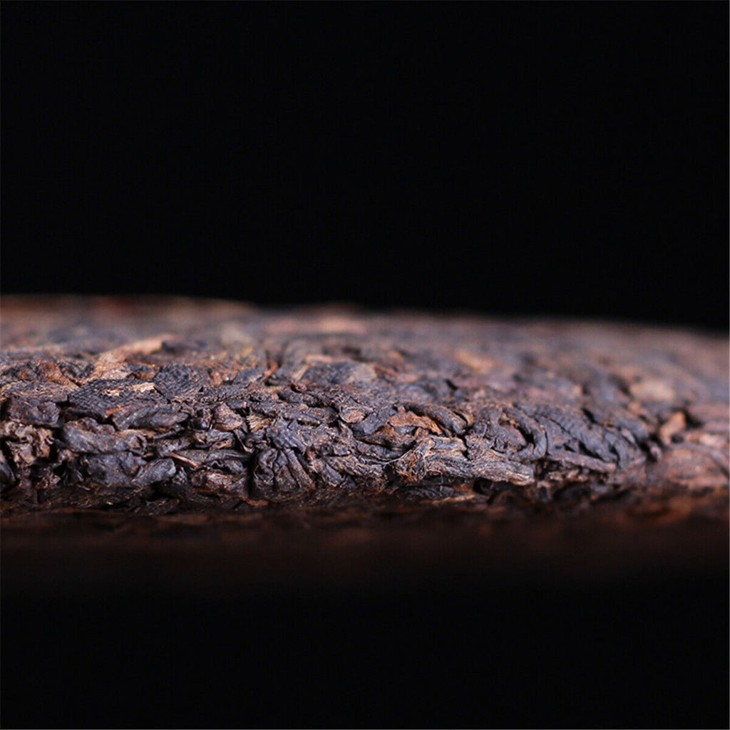 HelloYoung Chinese Tea Pu-erh Tea Cake Black Tea Yunnan Tong Qing Hao Ripe Puer Tea 357g