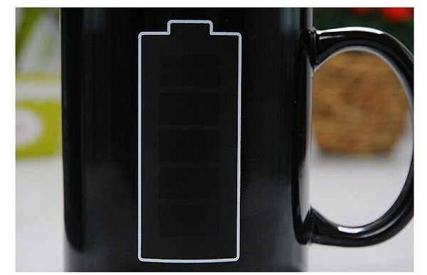 Ceramic Mug Cup Battery Magic Positive Energy Color Changed Coffee Tea Milk Mugs