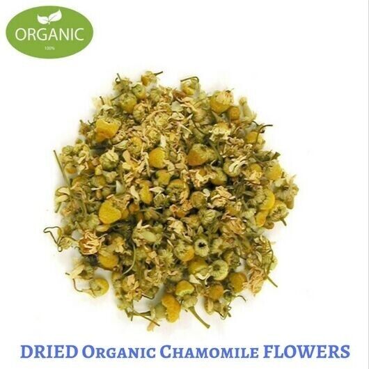 BULK 250 Gram Dried Organic CHAMOMILE FLOWER - Matricaria recutita - Herbal Tea