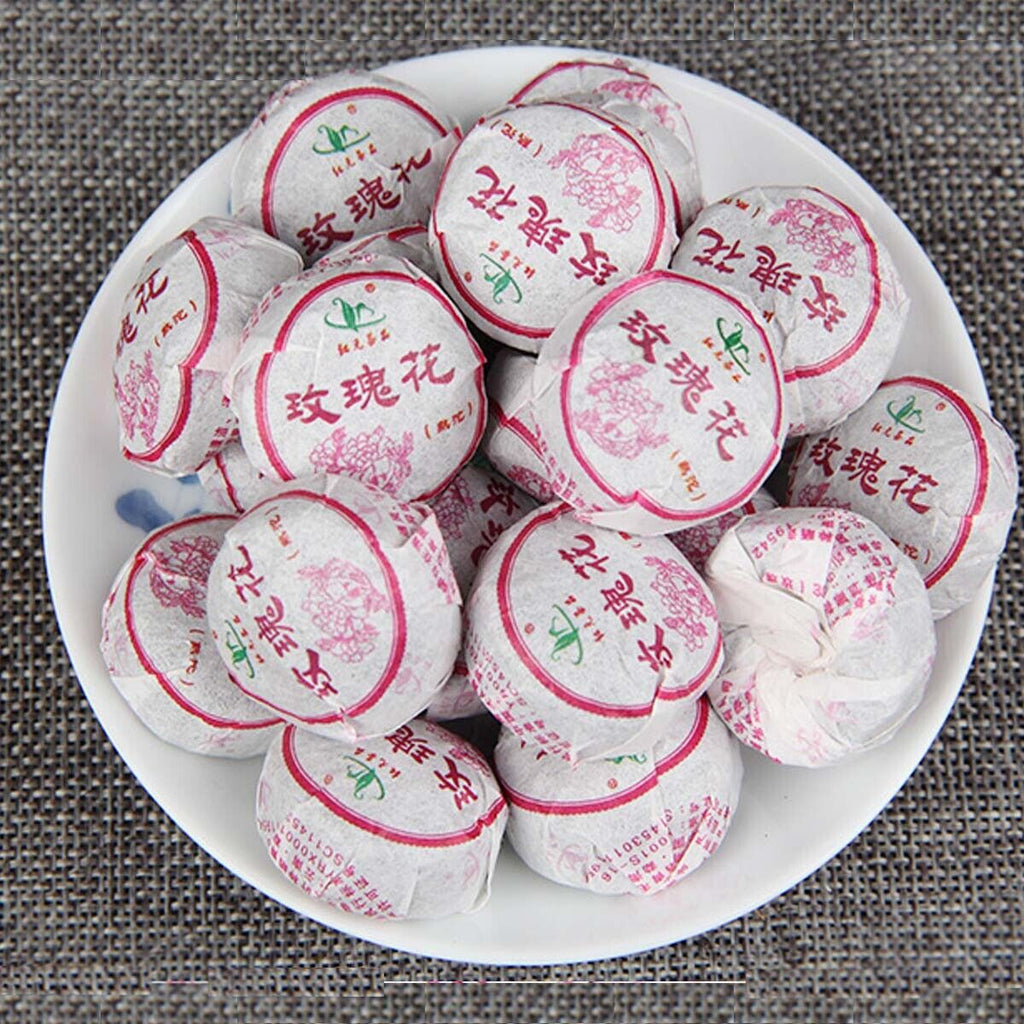 HelloYoung Healthy Care Mini Tuo Tea Rose Ripe Puerh Tea Chinese Yunnan Cooked Black Tea