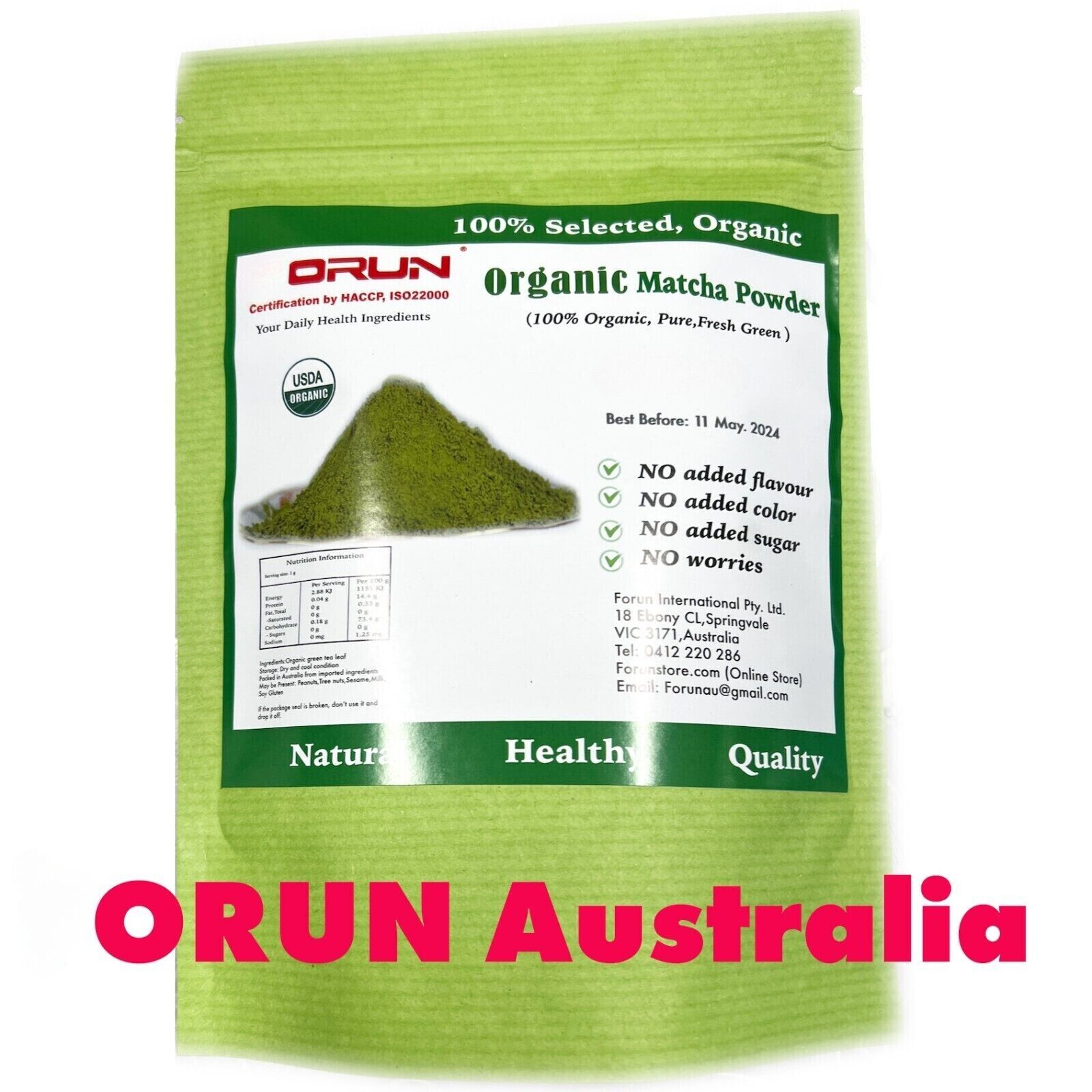 Organic  Matcha Green Tea Latte Powder Herb Herbal Teas. Pure Matcha Powder 250G Secondary image