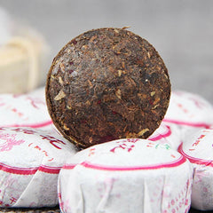 HelloYoung Ripe Puerh Tea Mini Tuo Tea Rose  Chinese Yunnan Cooked Black Tea Healthy Care