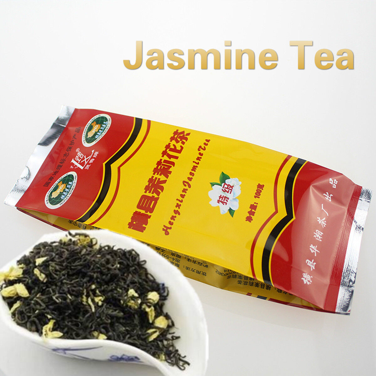 HelloYoung Chinese Grestest Loose Weight Healthy Scented Tea Jasmine Tea Flower Tea 100g Secondary image