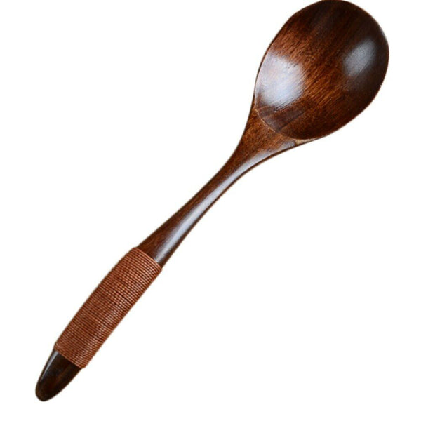 Wooden Spoon Soup Coffee Stirring Ice Cream Cooking Utensil Coffee Tea Spoons