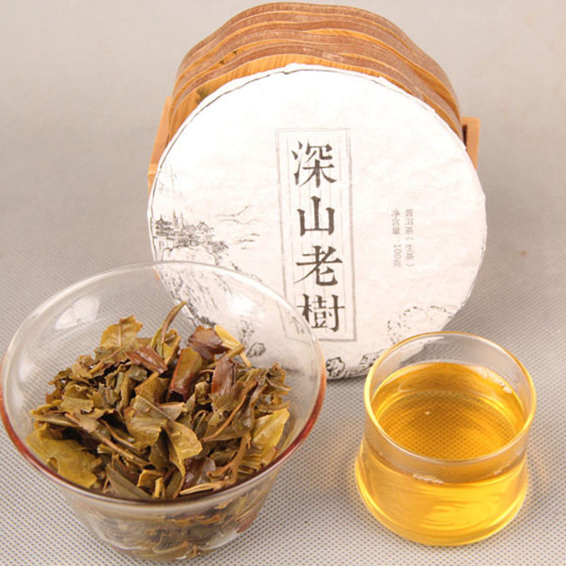 HelloYoungHandmade pu-erh tea 100g raw Pu'er tea ecology old tree organic green sheng puer Main image