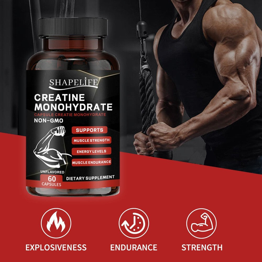 Primaforce Creatine Monohydrate Capsules - 60 Capsules, 3,000mg per Serving