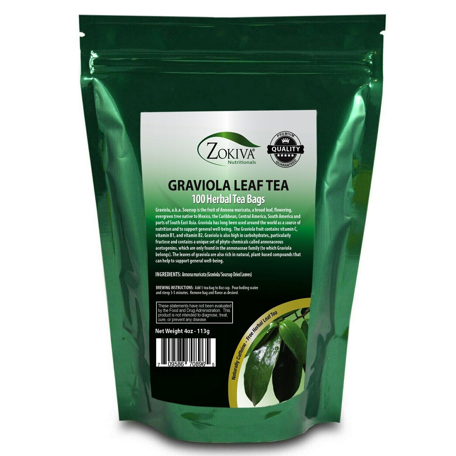 Tea Bags Mega Pack (100) Pure Leaf Soursop-Annona muricata - Guanabana Secondary image
