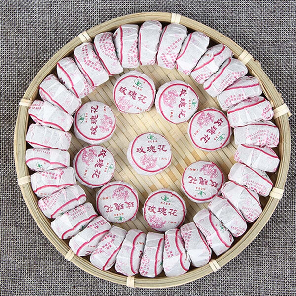 HelloYoung Healthy Care Mini Tuo Tea Rose Ripe Puerh Tea Chinese Yunnan Cooked Black Tea
