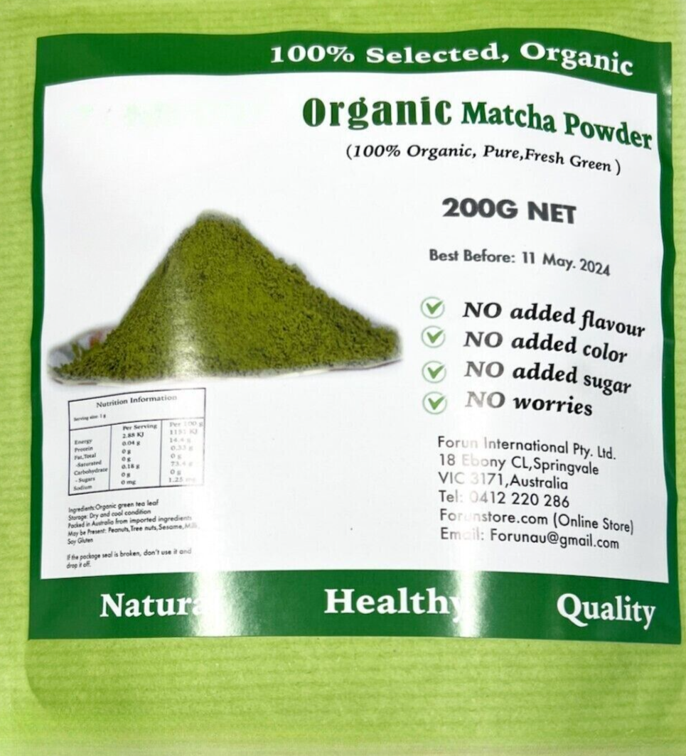 Organic A+ Grade Matcha,Green Tea Powder 250G-Pure, Fresh Green, Tasty Main image