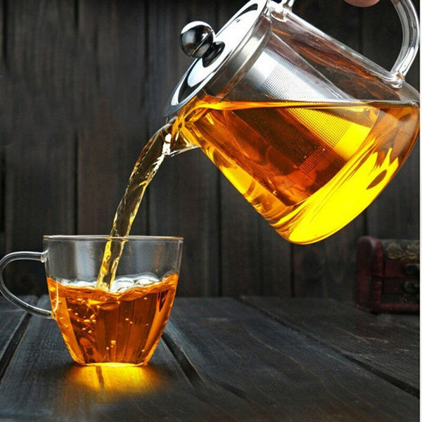 Heat Resistant cup Kettle Tea Set Pu'er Coffee Tea Pot Stainless Steel Strainer