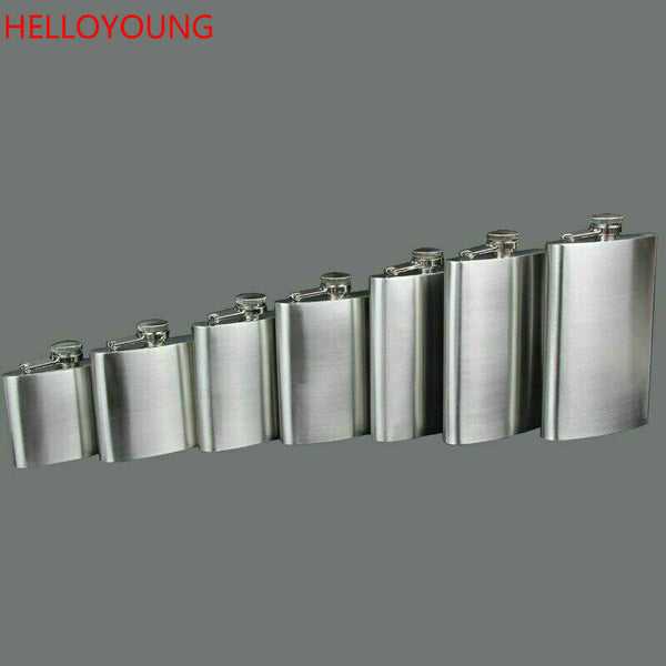 Stainless Steel Portable Flagon Wine Whisky Pot Liquor Bottle Drinkware HipFlask