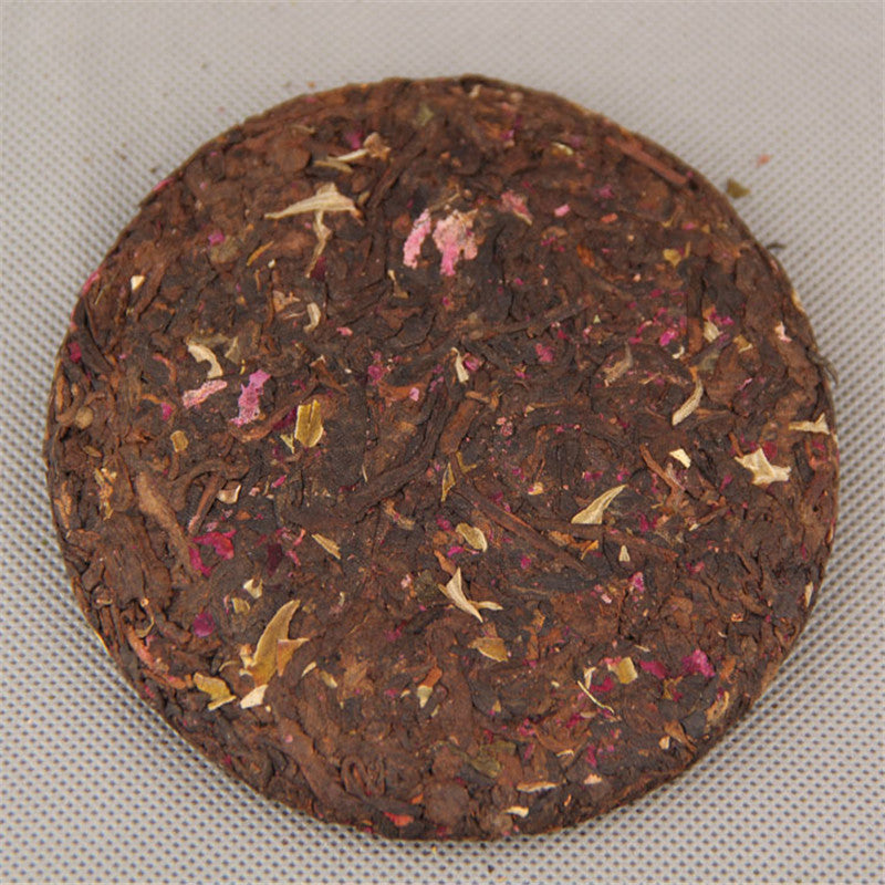 100g Pu-erh Tea Cake Cooked Puer Tea Rose Flavor Slimming Green Food Black Tea