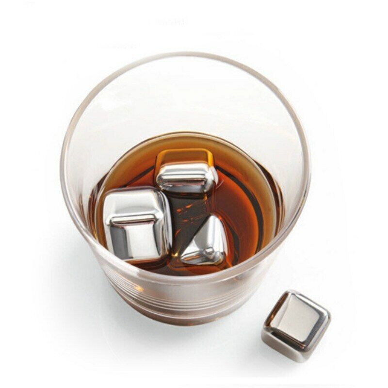 Ice Cubes  Stainless Steel Stones Whisky Ice Cooler for Wine Whiskey Beer Bar
