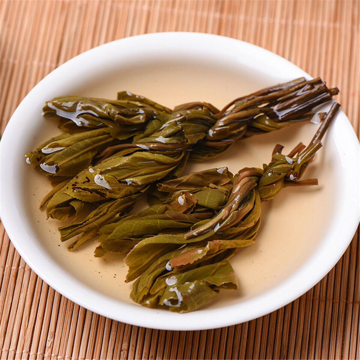 HelloYoung Healthy Food Handmade Plait Puer Tea Green Tea Yunnan Snowy Raw Pu-Erh Tea