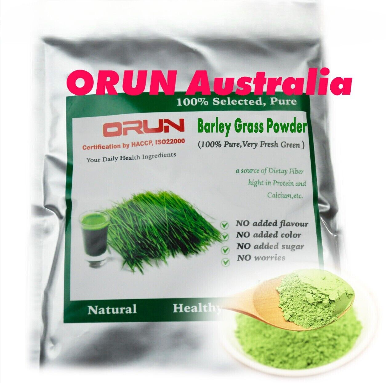 Pure Fresh Green Barley Grass Powder 1KG -100% Pure, TOP Grade Main image