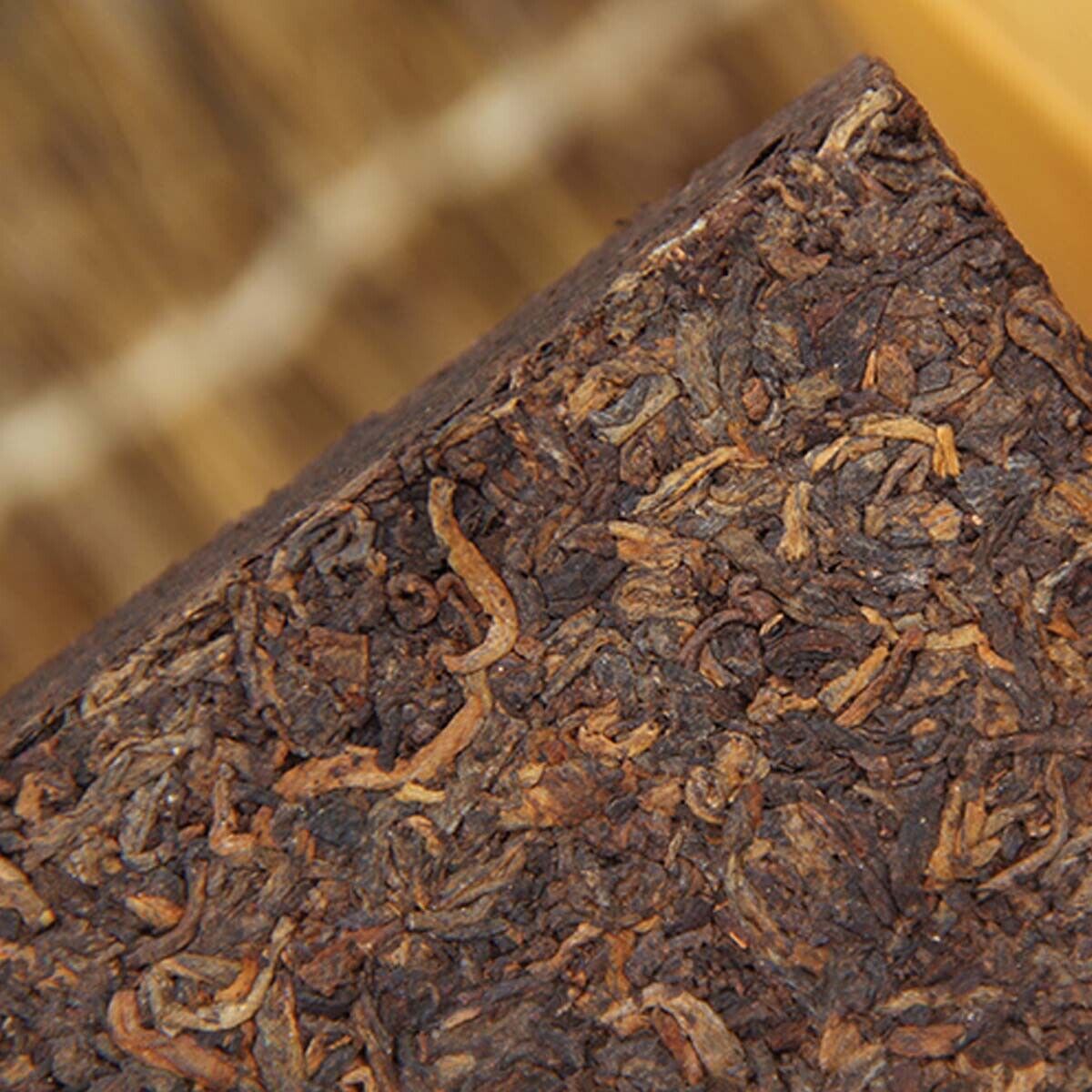 HelloYoung Natural BoKu Ancient Tree Golden Bud Puerh Tea Brick Yunnan Pu-erh Ripe Tea 250g