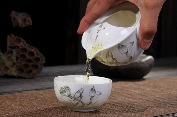 Tea Set Include 1 Pot 1 Cup Elegant Gaiwan Eeasy Teapot Kettle Porcelain Teapot