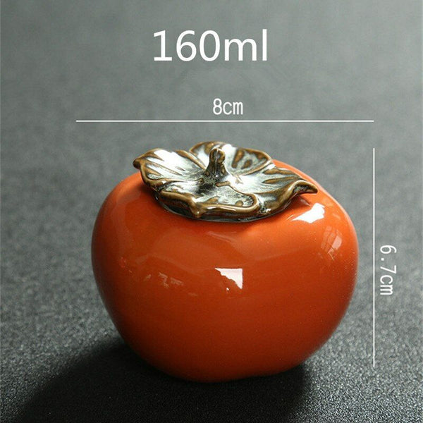 Tea Canister Coffee Box Ceramic Persimmon Caddy Storage Sealed Jar Cans Tea Set