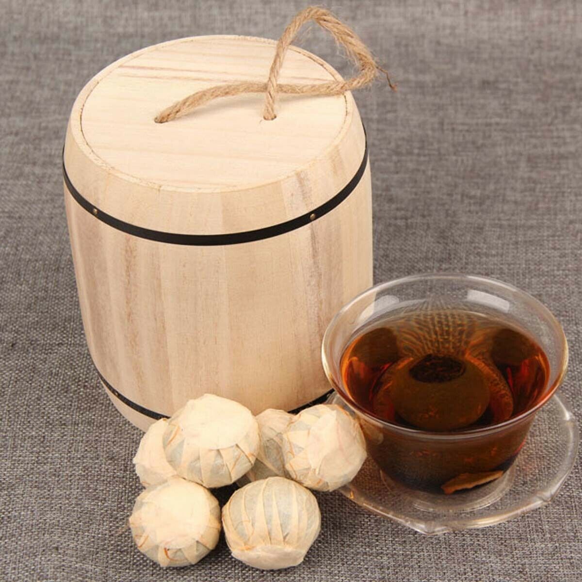 HelloYoung Puerh Tea Orange  Peel Ripe Puerh Tea Small Green Mandarin Shu Cha Barrel  250g