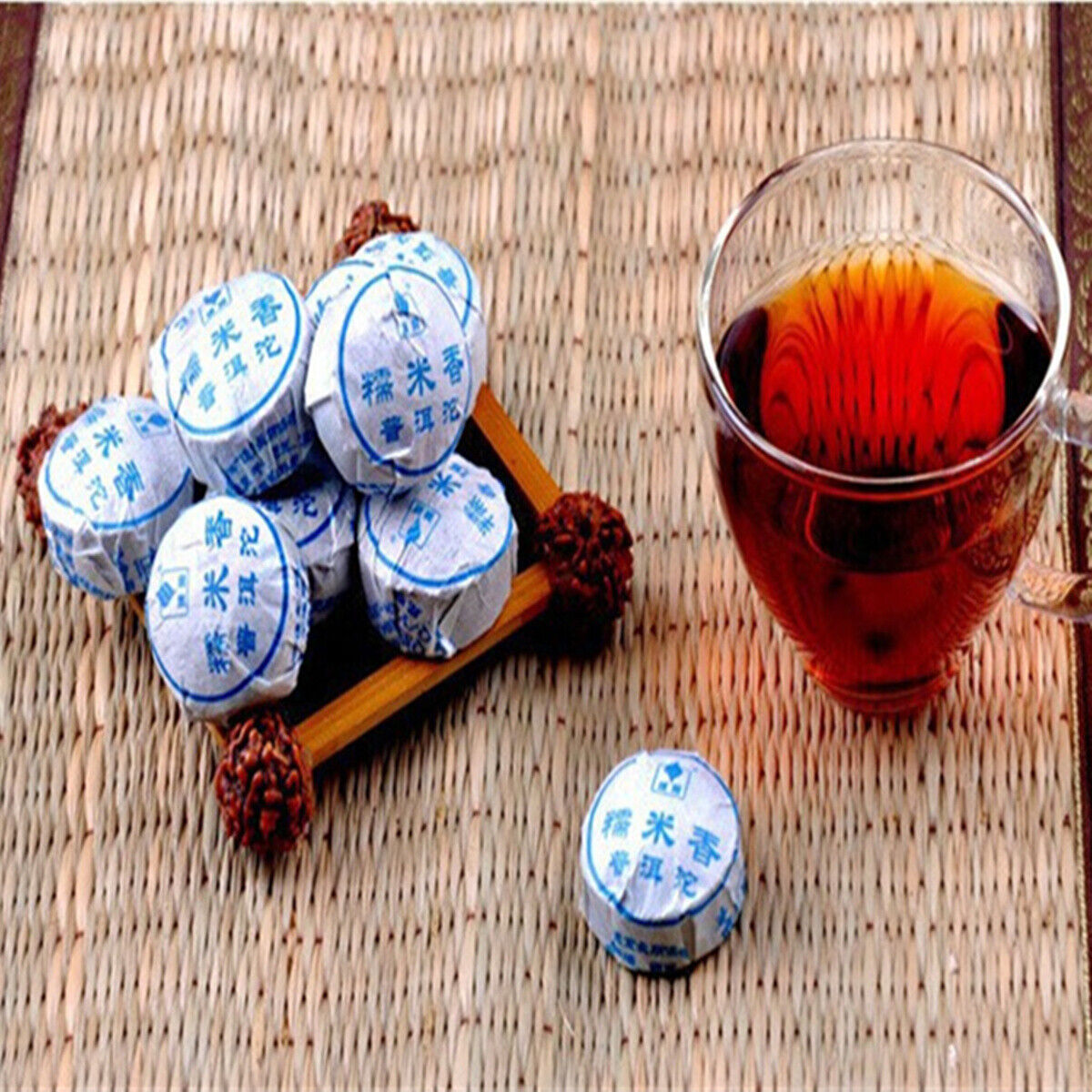 MINI Cooked Pu'erh Tea Cake Organic Puerh Black Tea  Chinese Ripe Pu-erh Tea100g