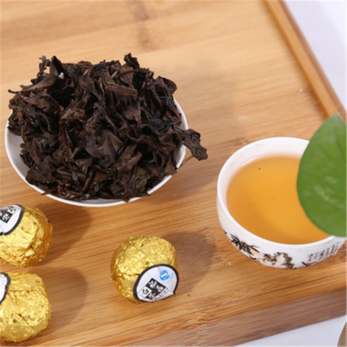 HelloYoung Organic HandmadeBall-shaped Black Tea Aged Shou Mei Longevity Eyebrow White Tea