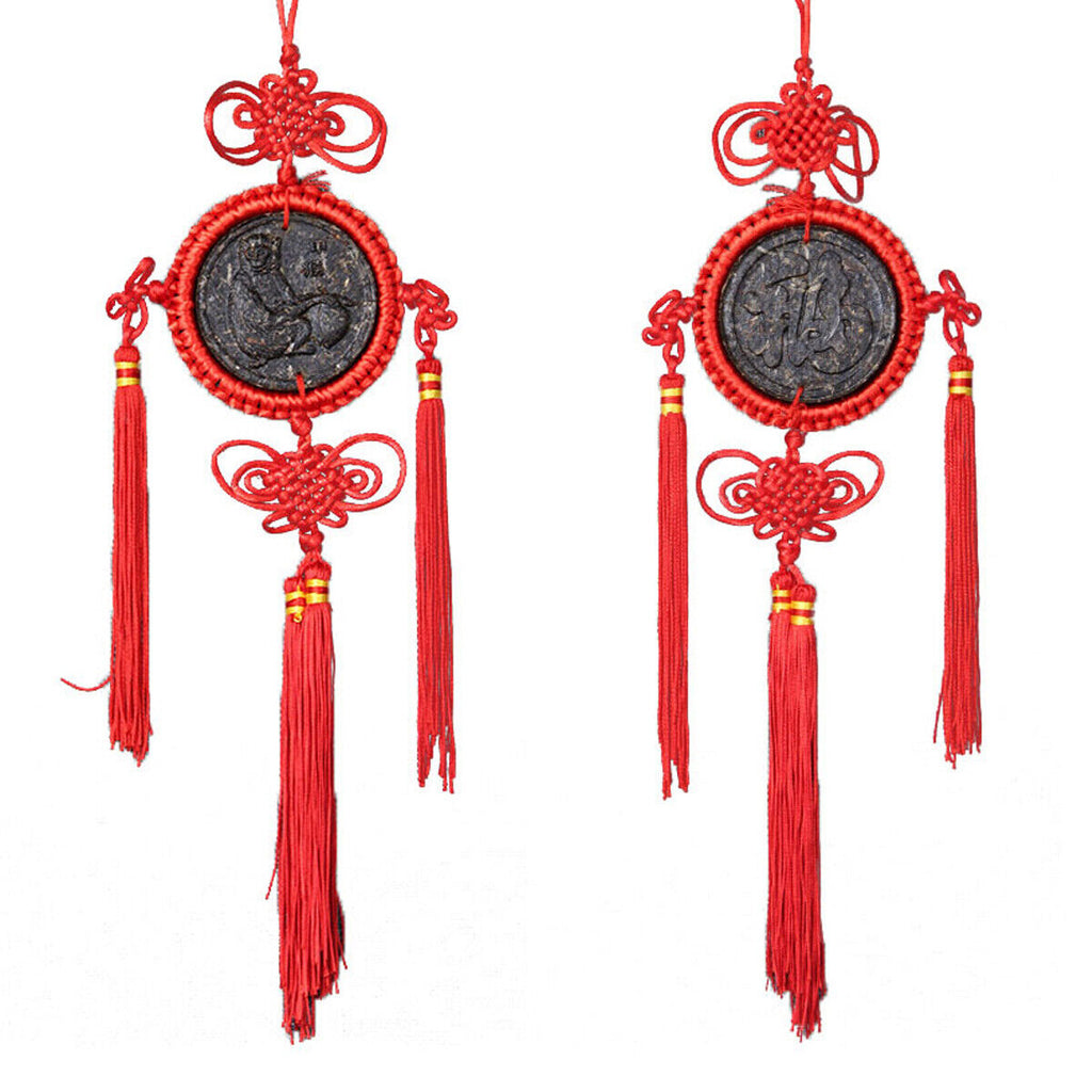 HelloYoung Zodiac Craft Pendant Decorative Gifts Organic China Yunnan Ripe Puerh Tea 12 Pcs