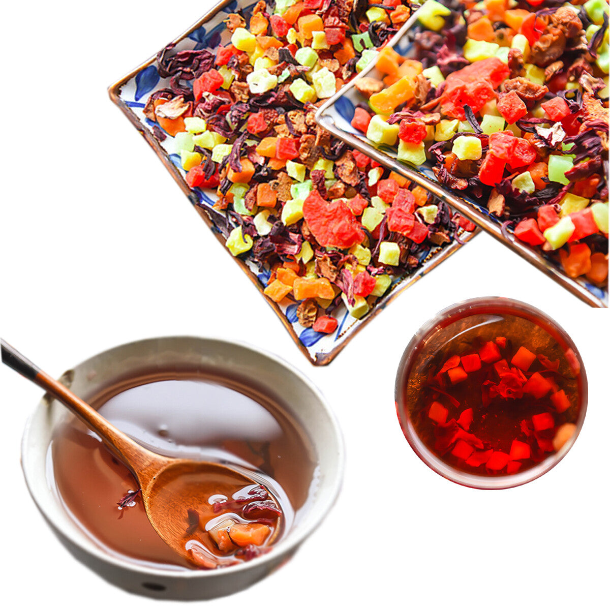 Handmade Luoshen Hibiscus Healthy Drink Fresh Scented Tea Flower Fruit Grain Tea