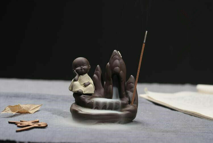 Incense Burner The Little Monk Small Buddha Censer Backflow Incense Burner