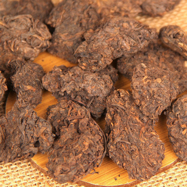 HelloYoungChinese Pu-erh tea Old Chen tea 200g cooked pure Tuo green food healthy Shu tea