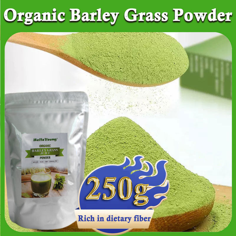 HelloYoung Barley Grass Powder original Easy to drink Pure Organic Barley Juice body detoxification, moistening intestines Main image