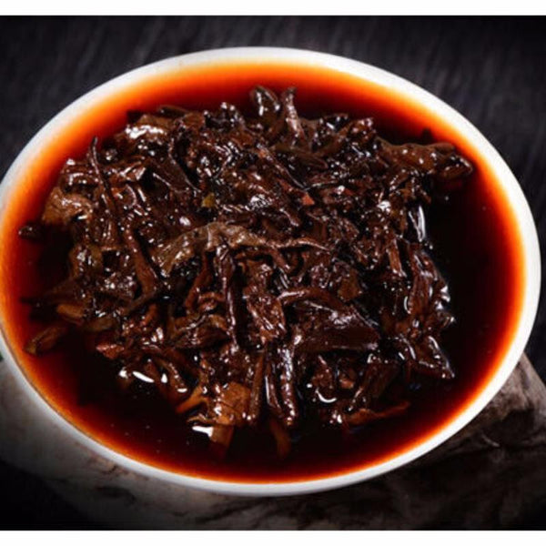 HelloYoungTea 2006 Ripe Pu-erh Heaven Earth Menghai Royal Golden Buds Old Arbor King Tea 357g