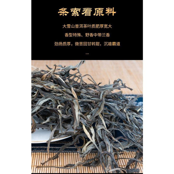 500g Daxueshan Ancient Tree Puerh Raw Tea Orchid Scented Sun Green Loose Tea