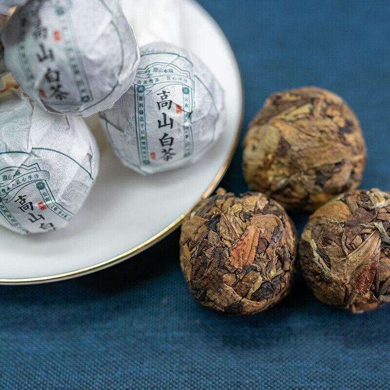 HelloYoungTea Yunnan White Tea Shoumei White Tea Dragon Pearl Spherical Handmade Dragon Pearl