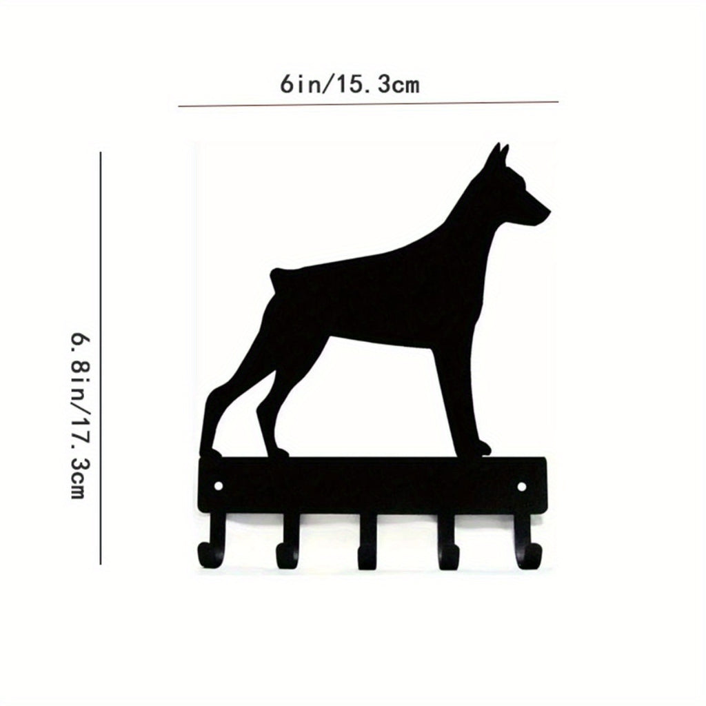 Trendy Wall Mounted Doberman Dog Hook - Best Seller Key Hooks & Towel Rack | Keychain Holder, Key Hanger, Stylish Wall Decor, Easy Install.key hooks.